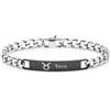 amorili Bracciale Toro Uomo Acciaio Inox Segno Zodiacale Braccialetto Zodiaco Regalo Astrologia Oroscopo (toro)
