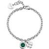 S'Agapõ Bracciale Donna in Acciaio e Cristalli con Simbolo Quadrifoglio | Collezione Lucky Light - SKT59