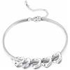 Amsgedhie Bracciale Personalizzato con Cuore e Pietra di Nascita - Bracciale da Donna con Nome Inciso e Catena Regolabile per Mamma o Nonna, Regalo per Festa della Mamma e Natale