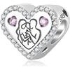 LES FOLIES DI PAOLA GRIECO Charm Cuore Famiglia Neonato Mamma Papà Amore in argento 925 - Les Folies per Pandora