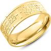 Anellissimo Anello Preghiera Padre Nostro Dorato Gold in Latino Uomo Donna in Acciaio 316 L - 22