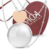 SAGA GIOIELLI® COLLANA CHIAMA ANGELI GRAVIDANZA CIUCCIO BOLA CUORE ROSE' (SFERA)