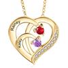 kaululu Collana Argento da Donna 925 Personalizzata Collana Cuore con Incisione Nome Regali per Mamma Nonna Donna Regalo di Compleanno (D-Nomi 2)