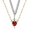 ljhjdkxf Collana Cuore e Spada,Collana Coppia Spada Cuore,Set Collana Tu Sei Nel Mio Cuore,Collana Coppia Cuore Creativa per Coppia Donna Uomo (1 PCS-D,One Size)