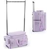 Bagasin Borsa da danza con supporto per abiti, 28 - borsone trolley per costumi da danza, borsa da viaggio con appendiabiti, borsa porta abiti per competizioni di danza (Viola)