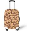 NETILGEN Copertura per bagagli da viaggio Protezione per valigie Coperture per ruote Spessore elastico Protezioni per bagagli con fondo con cerniera, Capibara Puzzle, L(25-29)
