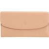 DUDU Portafoglio Donna Grande in Pelle Colorata, Portafoglio Continental, Tasche Porta Carte di Credito, Portamonete con Cerniera Rosa cipria