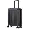 R.Leone Valigia Ryanair 55x40x20 cm Trolley Bagaglio a mano 4 Ruote Autonomo in ABS 2208 (Nero, S Bagaglio mano 55x40x20cm)