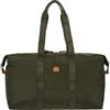 Bric's Borsone X-Collection Pieghevole 2in1 in Nylon, Borsa da Viaggio Leggera e Robusta, Trousse o Mini Bag, Tracolla Removibile, Dimensioni 55x32x20 cm, Olive