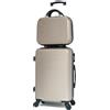 CELIMS - Valigie leggere approvate da più di 100 compagnie aeree per un viaggio in tutta sicurezza, champagne, Cabine 55 cm + Vanity 12 Pouces