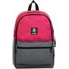 Invicta Zaino Monoscomparto, Fucsia, Grigio, Tasca porta pc, Tasca frontale, Per ragazzi e ragazze, Scuola e tempo libero