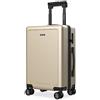 NUMADA - Trolley Bagaglio a Mano PC + ABS (56x37,5x22cm) PackPro T40 con lucchetto TSA e ricarica USB. Bagaglio a Mano Rigido con 4 Ruote 360, Rinforzo Extra e Scomparti Interni Multipli | Champagne