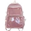 Ldbuejiaja Itabag - Zaino Stile Giapponese Zaino Studentesco per Display Pin, Rosa, boemo