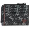 Guess Milano Small - Portamonete per carte di credito, colore: Nero/Grigio, Nero , moderno