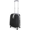 Valigeria.shop Trolley ORMI Bagaglio a Mano IDONEO RYANAIR 55x40x20 Cm. Leggero Rigido in Abs, Valigia fino a 45 Litri 10 KG con 4 Ruote (52cm, Nero)