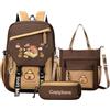 Lpoppcx Capybara Zaino Per Bambini, Capibara Per Scuola,Ragazza Zainetti Per Bambini Grande Zainos Capibara Kit Con Astuccio Capybara Impermeabile Zainetto Zaino Scuola Elementare Set Di Cancelleria