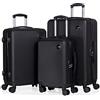 CABIN GO 5513 - Set di 3 valigie - bagaglio a mano da 55 cm, valigia media da 65 cm, valigia grande da 76 cm, in ABS rigido