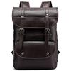 FANDARE Unisex Zaino PU Zainetto porta PC Impermeabile Adolescenti Borsa da scuola Uomo Donna Borsetta Universitaria Lavoro per Viaggio Campeggio Escursionismo Daypack Marrone