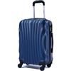 R.Leone 50x35x20 ruota rimovibili 45x36x20 cm EasyJet Valigia Trolley Bagaglio a mano in ABS 4 Ruote Rimovibili 20374 (Blu, 50x35x20 ruota smontato 45x36x20 cm)