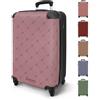 NoBoringSuitcases.com® Trolley Bagaglio a Mano 55x40x20, Bagaglio da 10 kg con Ruote, Valigia Rigida Leggera, Trolley Cabina con Motivo a Quadretti Strutturato in 6 Colori, Valigia per Aereo