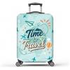 MAYJOYDIY Copri bagagli elastici 25W48, Time To Travel, L