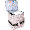 Generisch Custodia organizer per unghie - di archiviazione a doppio strato, 30 portabottiglie | Borsa portatile per il trasporto professionale - Stazione tecnologica per manicure - Organizzatore per
