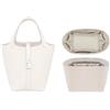 XIAOYIBAIHUOUK Organizer per borsa in nylon, inserto portaoggetti per borsa Hermes Picotin18/22(White,Picotin18)