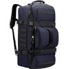 Boniffyy 80L Zaino da Viaggio Zaino da Hiking Impermeabile Borsone Da Viaggio Grande Borsa Da Sportiva Trekking Weekender Borsone Duffle Travel Bag Pieghevole Outdoor Sport Campeggio Backpack (Blu,senza ruote)
