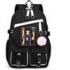 Huacaiyu Anime Haikyuu Zaino Stampato per Ragazza Zaino da 15,6 Laptop, Karasuno Cosplay Hinata Shoyo per kawaii Zaino, Viaggio Bookbag Daypack Borsa da Scuola Nero
