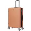 CELIMS - Grande Valigia da Viaggio Rigida con 4 Ruote Leggera Stiva 23kg 75cm | Serratura Integrata | ABS | Valigia Grande con 4 Ruote 75cm | Valigia Corallo