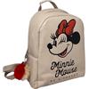 CARTOON Zaino passeggio Minnie Disney 28 cm borsa a spalla con applicazione pon pom accessorio per bambini e ragazzi