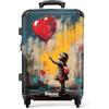 NoBoringSuitcases.com Valigia, Valigia Grande, Trolley Medio, Serratura TSA, Valigia Media, Valigia Media Rigida, Valigia 20 kg da Stiva, Valigia Grande 23 kg (67cm - 72L), (Ragazza - Giallo)