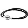 PANDORA Bracciale Moments 590745CBK-D2 donna in pelle e argento
