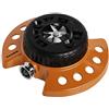 DRAMM ColorStorm 10-15022 Irrigatore a torretta a 9 Modelli con Base in Metallo Resistente, Arancione