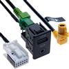 Keple Interruttore per auto USB AUX + Cavo di collegamento USB 4 pin + Cablaggio AUX 12 pin Compatibile con BMW 1 3 5 5 6 E81 E82 E87 E88 E90 E91 E92 E93 E60 E61 F07 F10 F11 E63 E64 Radio veicolare | 1.5 m