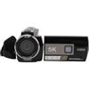 Luqeeg Videocamera Camcorderm, 5K HD 56MP Schermo Tattile da 3 Pollici Zoom 18X Visione Notturna Videocamera per con Microfono, Paraluce, Telecomando e Supporto Portatile