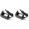 Terryshop74 Alimentatore stabilizzato 12 volt 2 ampere completo di connettore 2,1 * 5,5 positivo al centro ricambio per pc modem strip led videosorveglianza (24 watt) (Confezione da 2)