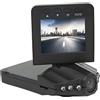 Yunseity Cam Front 1080P HD, Schermo da 2,5 Pollici 120 ° Grandangolare Registratore di Guida per Auto Telecamera per Cruscotto con 6 Luci LED per Visione Notturna a Infrarossi