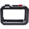 Xixian Gabbia Leggera in Alluminio Adatta per Action 5 Pro, con Pannello Laterale Magnetico, Supporto per Slitta Fredda, la Creazione di Contenuti (Rosso)