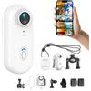 Zeerkeer Action Cam 1080p body Cam con Grandangolo da 120°, Telecamera per Ciclismo Moto Videocamera POV Camera per Animali Nascoste da Esterno BodyCam e Accessori Clip Magnetica Posteriore