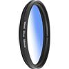 Denash Filtro a Gradiente di Rivestimento Multistrato Filtro Lente da 58 Mm per Sunrise Sunset Scene Camera (Blu sfumato)