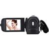 Cuifati Videocamera Digitale, Videocamera DV con Rotazione Full HD 16X, Mini Videocamera per Bambini, Videocamera Portatile Vintage, Videocamera Professionale per Feste in (BLACK)