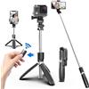 MYAYD Selfie Stick con treppiede migliorato, extra lungo 100 cm, con telecomando rimovibile, adatto per telefoni cellulari da 4,7 a 6,0 pollici, per iPhone Samsung Smartphone