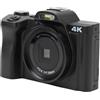 Acouto Telecamera 4K 48MP Sensore CMOS Touchscreen IPS da 3,5 Pollici con Trasmissione Wireless Zoom 16x per Chat Video in Diretta Streaming