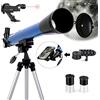 GREWRTB Telescopio Astronomico, 600/50 mm, con Mirino a Punto Rosso / 2 Oculari/Supporto per Cellulare, Treppiede Regolabile (75 cm-115 cm), Adatto a Principianti e Bambini, Può Essere Come Regalo