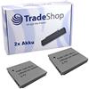 Trade-Shop 2 X Fotocamera ad alte prestazioni LiIon batteria per Canon Digital Ixus 115HS 117HS 120is 130 220HS 230HS 115 HS 117is 130 220 HS, 230 HS 120 HS I Zoom Wireless PowerShot SD500 SD 500 sostituisce