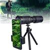 Generic Telescopio monoculare monoculare portatile 4K 10-30X30mm Zoom BAK4 Monoculare ad alta potenza con supporto per smartphone e treppiede per escursioni in campeggio Viaggi per birdwatching per adulti