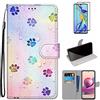 MUTOUREN Cover per Xiaomi Redmi Note 10 4G/Redmi Note 10S con Proteggi Schermo, Custodia a Portafoglio in Pelle Antiurto con Flip Cover Funzione di Supporto, Orma