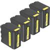 CQJFCYBRA Batteria NP-F970 NPF970 NP-F960 Con Display A Ricarica Rapida PD Da 30 W, Compatibile Con Sony, For Batteria CCD-RV100 NP-F970 F960 F750 F550(4 Batteries)