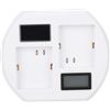 Qiilu Caricabatterie Caricabatterie Rapido USB per Arlo Pro 2 o Pro o Walk Light Caricabatterie Smart Base LCD Dual